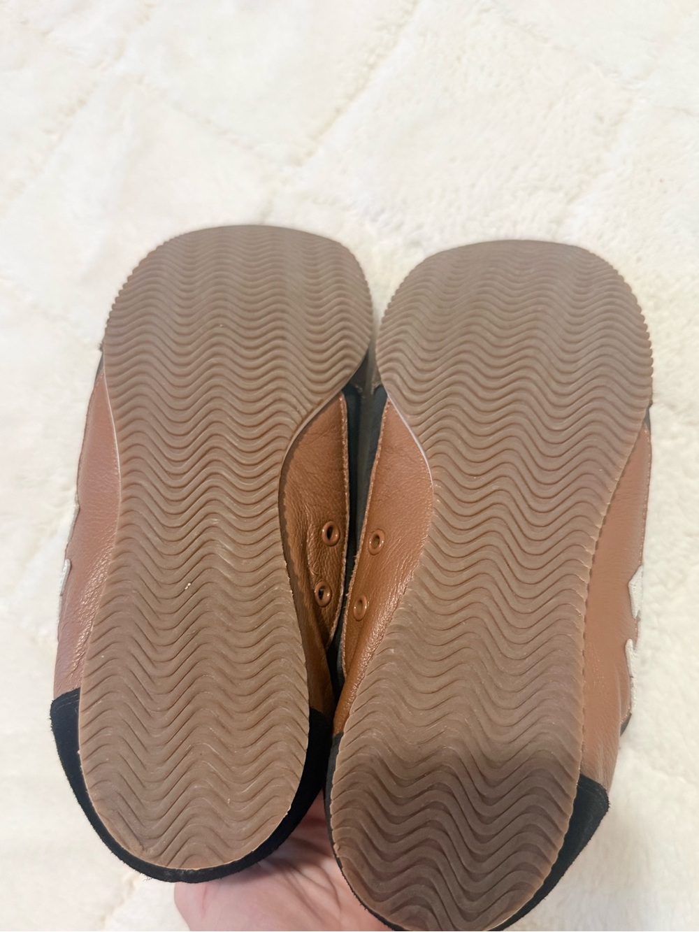 Tory Burch Black/Brown/White Runner Nylon and Suede Sneakers - Picture 6 of 9